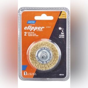 Norton Wire Brush, Clipper 2" coated brass brush for cleaning